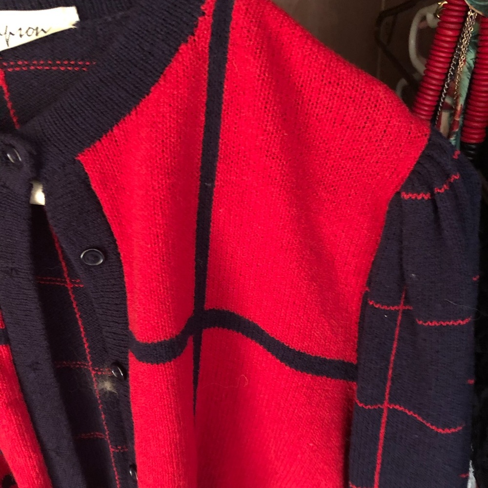 Vintage Adele Simpson Button-Up Sweater Jacket - image 4